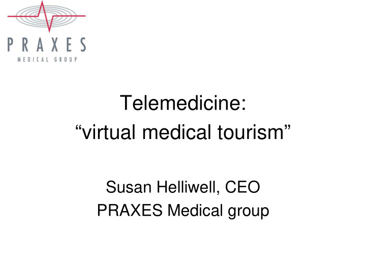 telemedicine virtual medical tourism