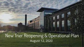 New Trier Reopening &amp; Operational Plan  August 12, 2020  1  Agenda  2  Comprehensive  Teaching