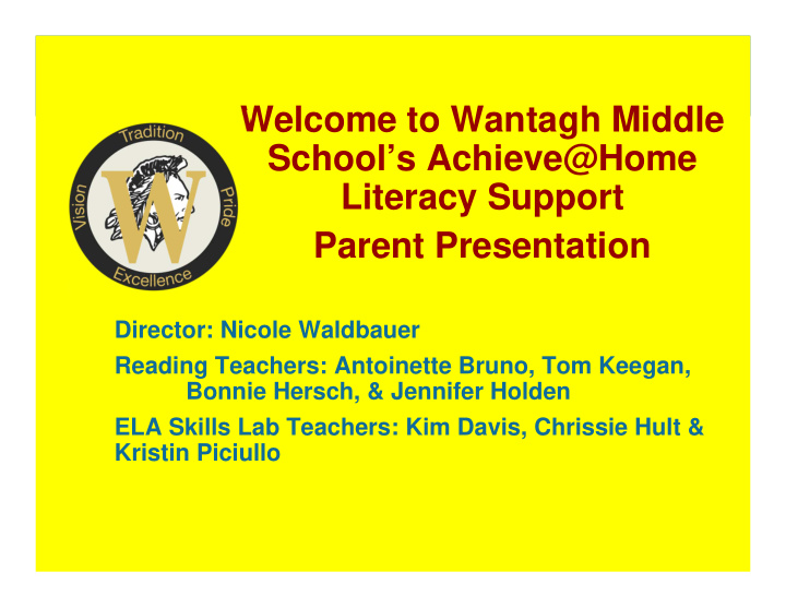 welcome to wantagh middle school s achieve home literacy