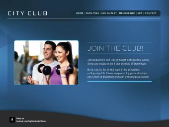JOIN THE CLUB!  Join Melbournes best CBD gym right in the heart of Collins  Street and located