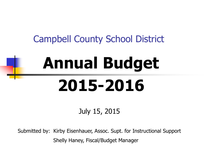 annual budget