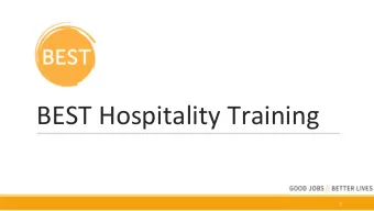 BEST Hospitality Training  1  Our partner hotels have strong employee  retention rates  Wages