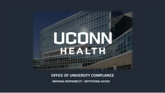 OFFICE OF UNIVERSITY COMPLIANCE  OFFICE OF UNIVERSITY COMPLIANCE  Who We Are:  Joint Audit and
