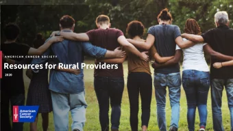 Resources for Rural Providers  2020  Cancer Prevention  Clinician/Patient  Educational Materials