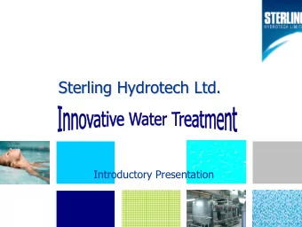 Sterling Hydrotech Ltd.  Sterling Hydrotech Ltd.  Introductory Presentation  About us  us  .