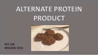 ALTERNATE PROTEIN  PRODUCT  NFS 200  BRIEANN VOSS  RECOMMENDED PROTEIN  CONSUMPTION FOR ADULTS