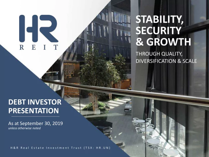 stability security growth