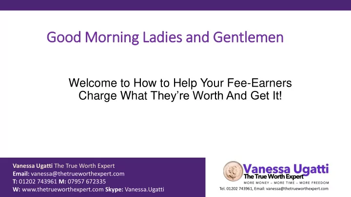 good morning ladies and gentlemen