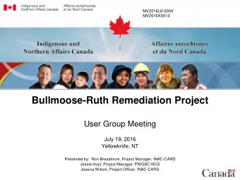 Canada  l+I  Indigenous and Affaires a ut och tones Northern A ff airs Canada et du Nord Canada  Ag