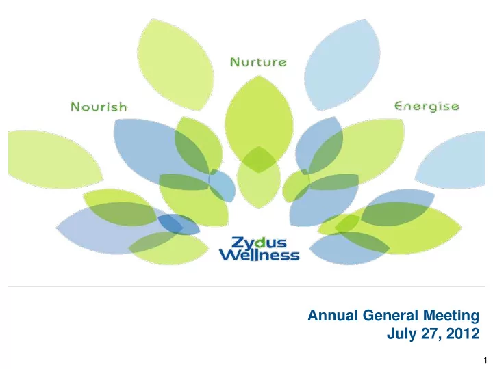 annual general meeting july 27 2012