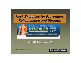 Neck Exercises for Prevention,  Neck Exercises for Prevention,  Rehabilitation and Strength