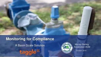 Monitoring for Compliance  Murray Darling  A Basin Scale Solution  Association AGM  October 2019