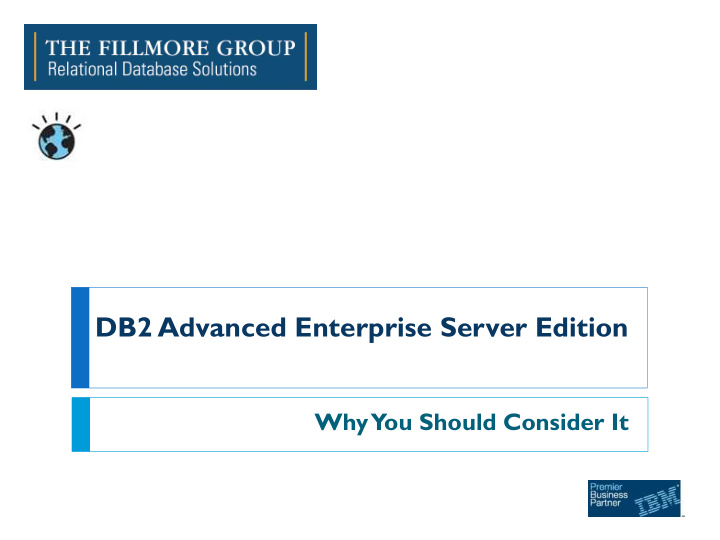 db2 advanced enterprise server edition