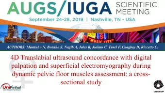 4D Translabial ultrasound concordance with digital  palpation and superficial electromyography