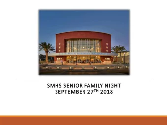 TH 2018 27 TH  SEPTEMBER 27  Mr. Holtz  Tonights Goals  Review Graduation Requirements  Recap