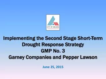 GMP  MP No  No.  . 3  Gar  arne  ney  y Compa  mpanies  nies an  and Pep  eppe  per  r Laws  wson