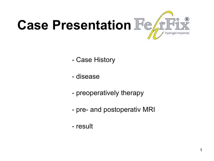 case presentation