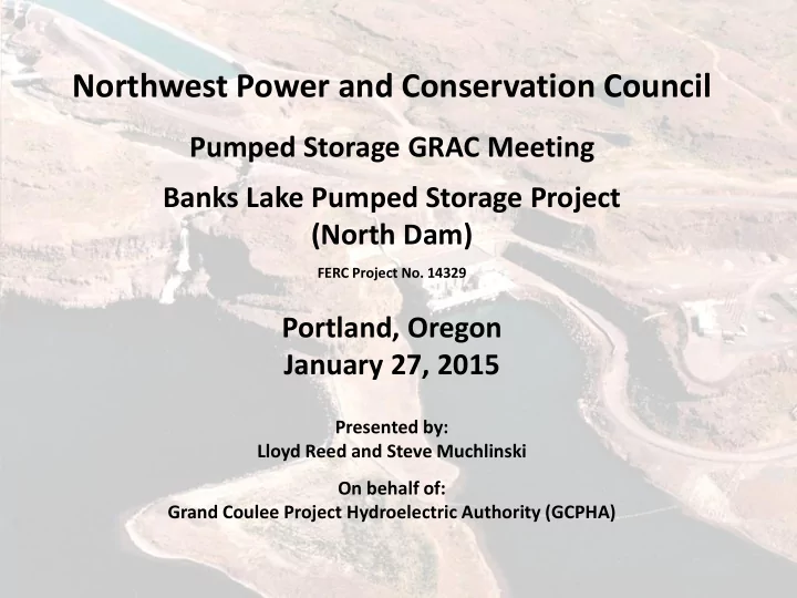 northwest power and conservation council