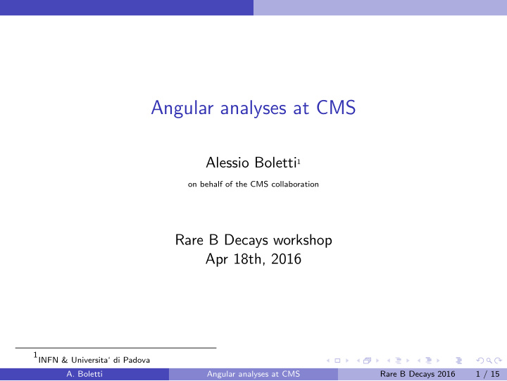 angular analyses at cms