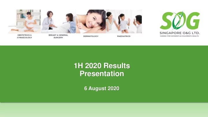 1h 2020 results presentation
