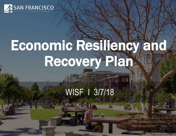eco economic nomic res esiliency iliency and and