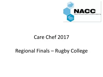 And going through to the National Finals are.