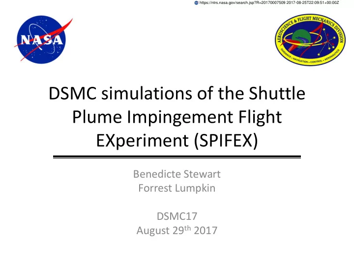 plume impingement flight
