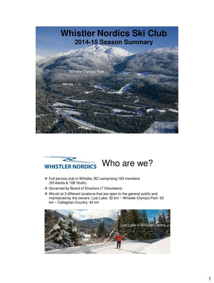 whistler nordics ski club