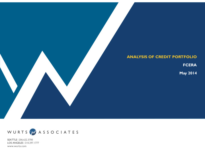 analysis of credit portfolio fcera may 2014