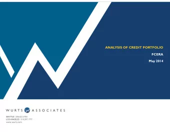 ANALYSIS OF CREDIT PORTFOLIO  FCERA  May 2014 SEATTLE | 206.622.3700 LOS ANGELES | 310.297.1777