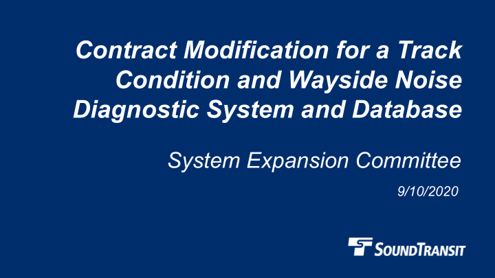 contract modification for a track condition and wayside