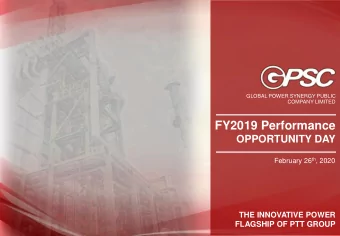 Corporate  COMPANY LIMITED  Presentation  FY2019 Performance  with  OPPORTUNITY DAY  Phatra
