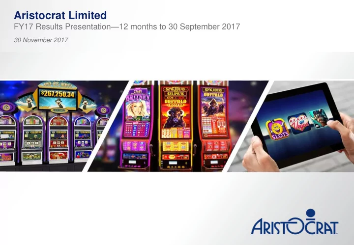 aristocrat limited