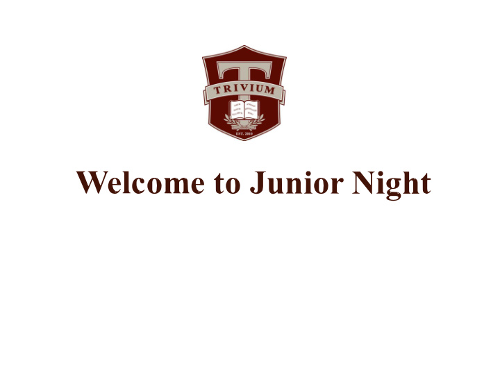 welcome to junior night what you can expect to know by