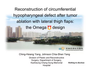 Reconstruction of circumferential  hypopharyngeal defect after tumor  ablation with lateral thigh