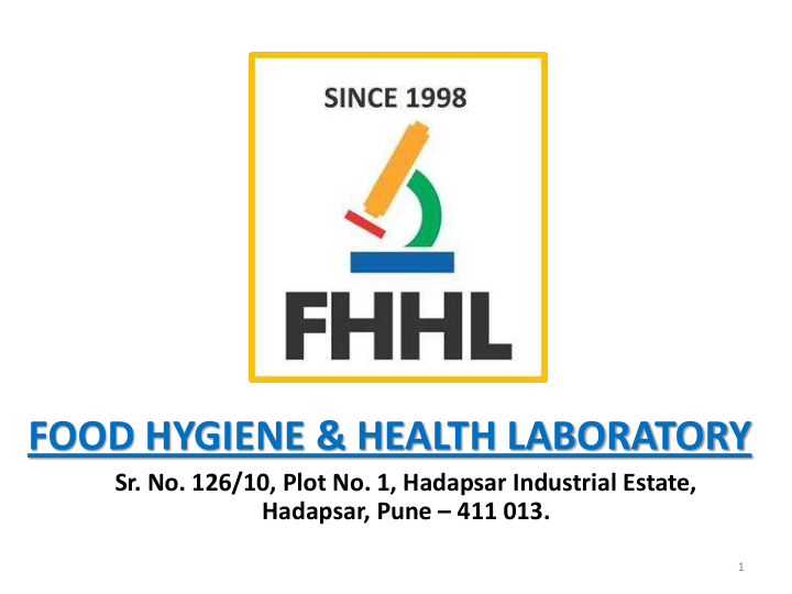 food hygiene health laboratory