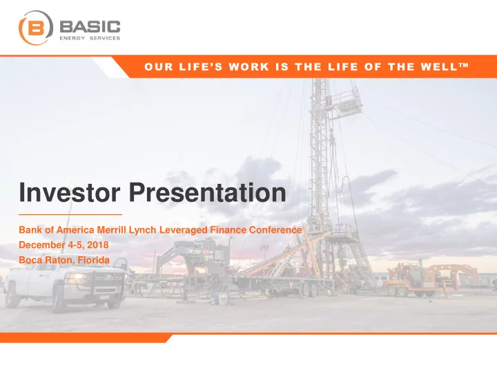 investor presentation