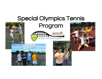 Special Olympics Tennis  Special Olympics Tennis  Special Olympics Tennis  Special Olympics Tennis