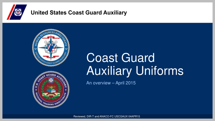 coast guard auxiliary uniforms