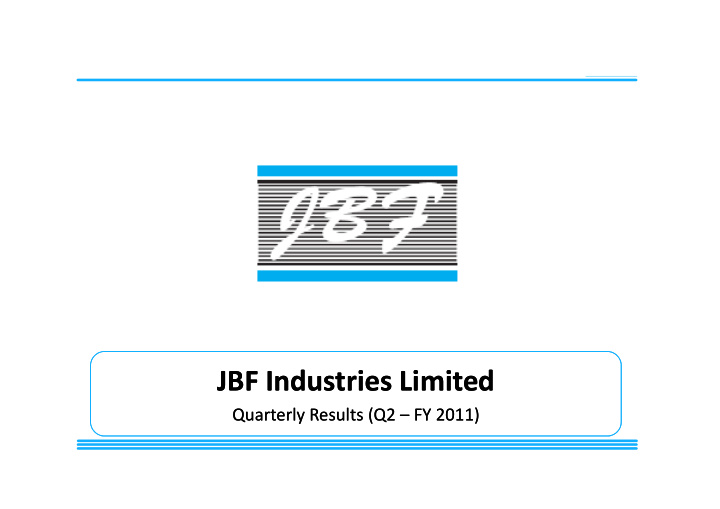 jbf industries limited jbf industries limited