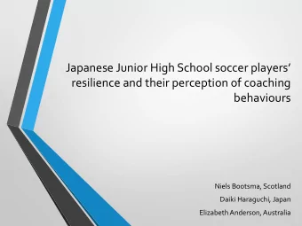 Japanese  Junior  High  School  soccer  players    resilience  and