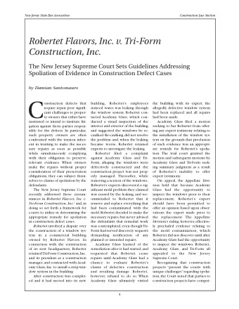 C  onstruction defects that  building, Robertets employees  the building with its expert, the