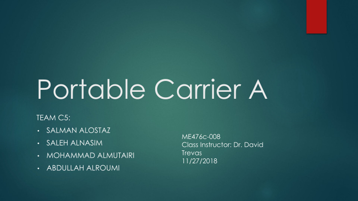 portable carrier a