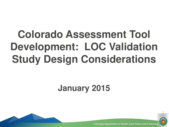 colorado assessment tool