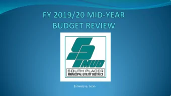January 9, 2020  South Placer Municipal Utility District  General Fund Expenditure Budget