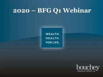 2020  BFG Q1 Webinar  Multiple Ways to Distance  Market Performance Recap  Q1  YTD  2019