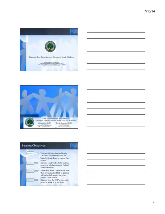 7/16/14  Planning Together to Improve Outcomes for All Students U.S. Department of Education