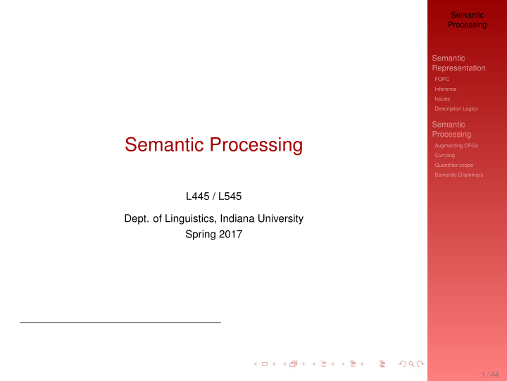 semantic processing