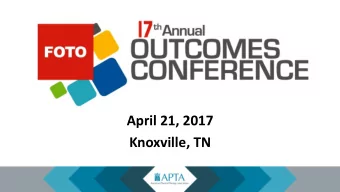 Knoxville, TN  @APTATweets             #ChoosePT  @MoveForwardPT     #TransformPT  @Policy4PT