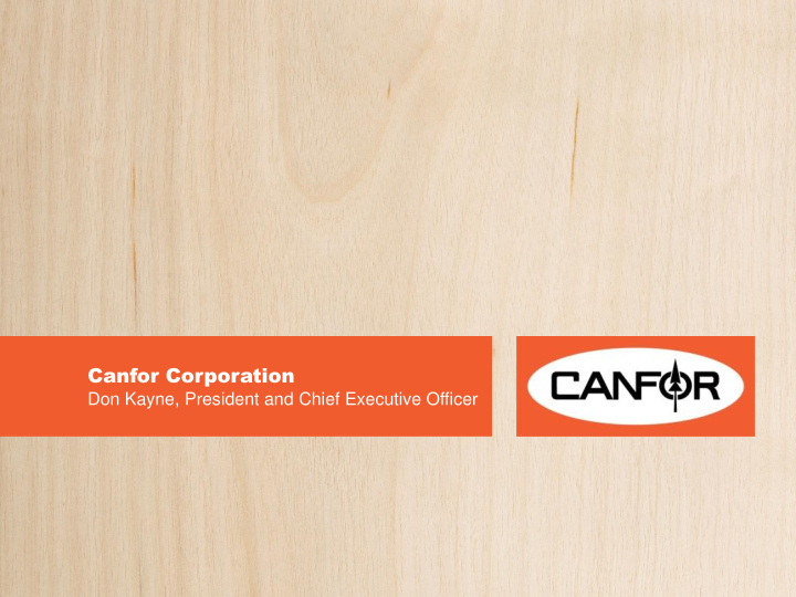 canfor corporation